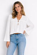Blusa Texturizada con Lazo