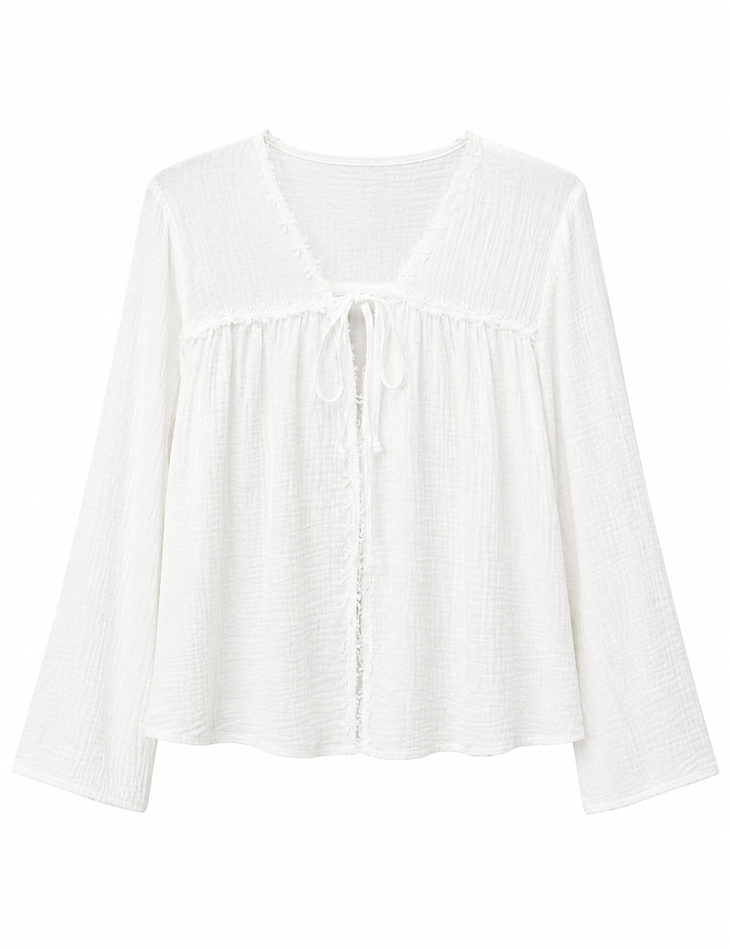 Blusa Texturizada con Lazo