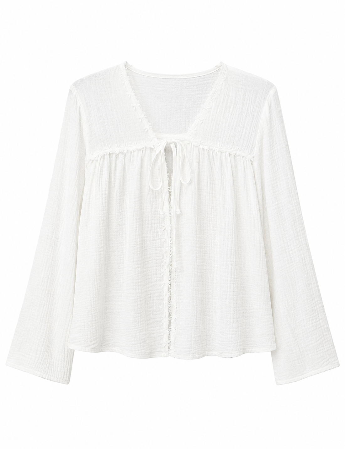 Blusa Texturizada con Lazo