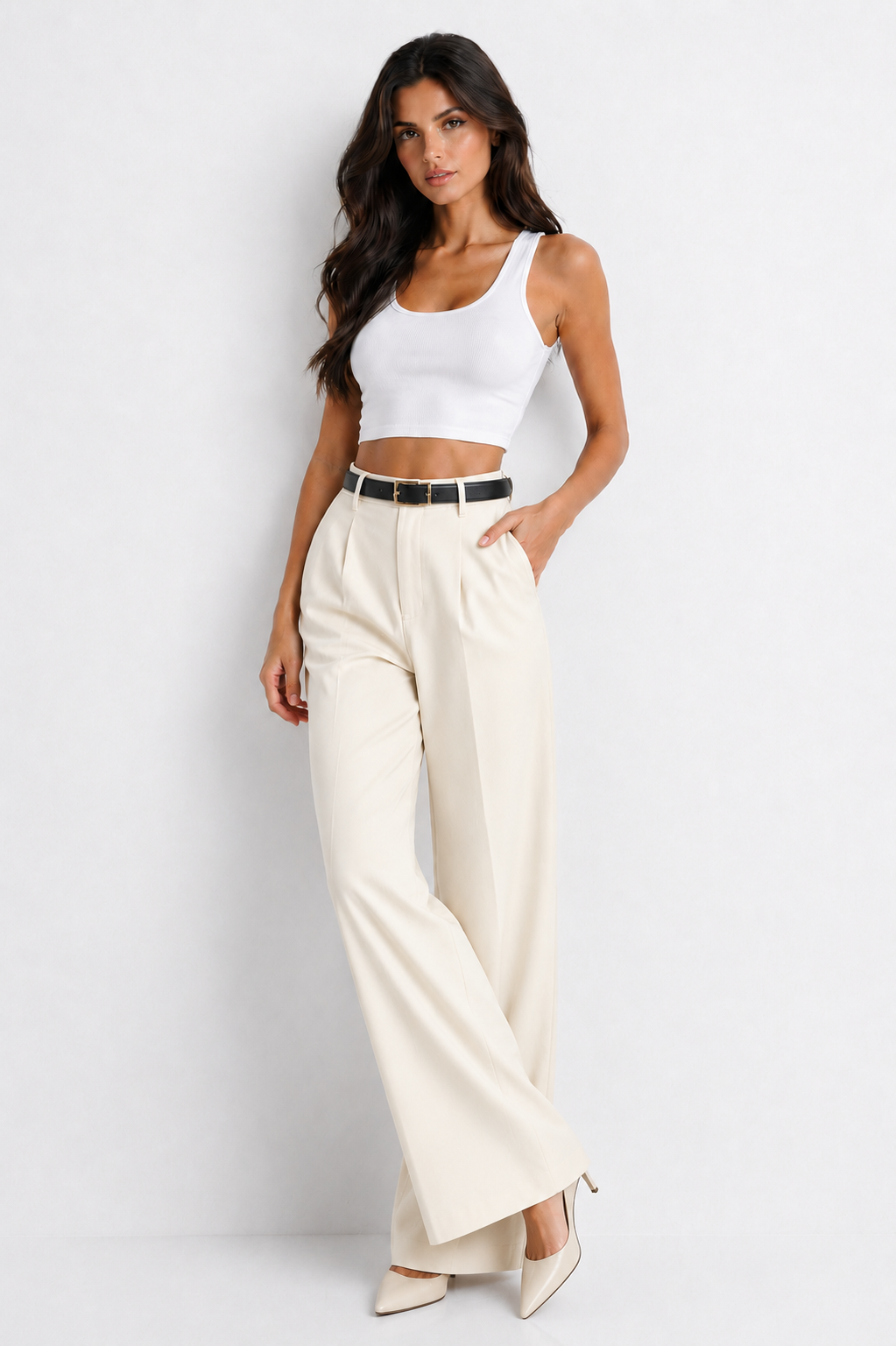 Pantalón Wide Leg Cintura Alta