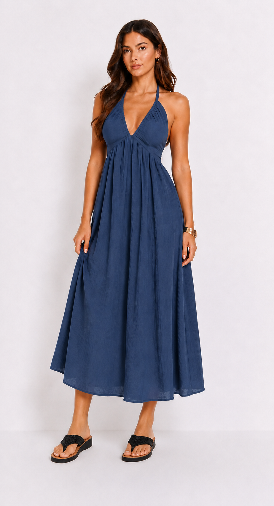 Vestido Halter Espalda Abierta