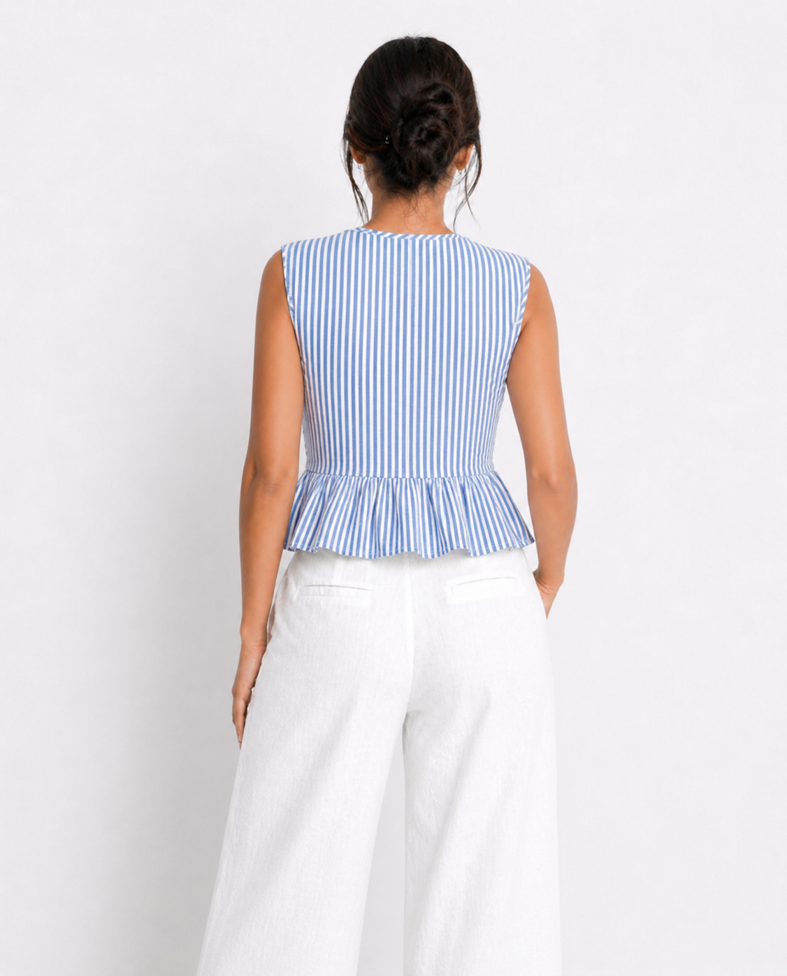 Top De Rayas Con Lazos