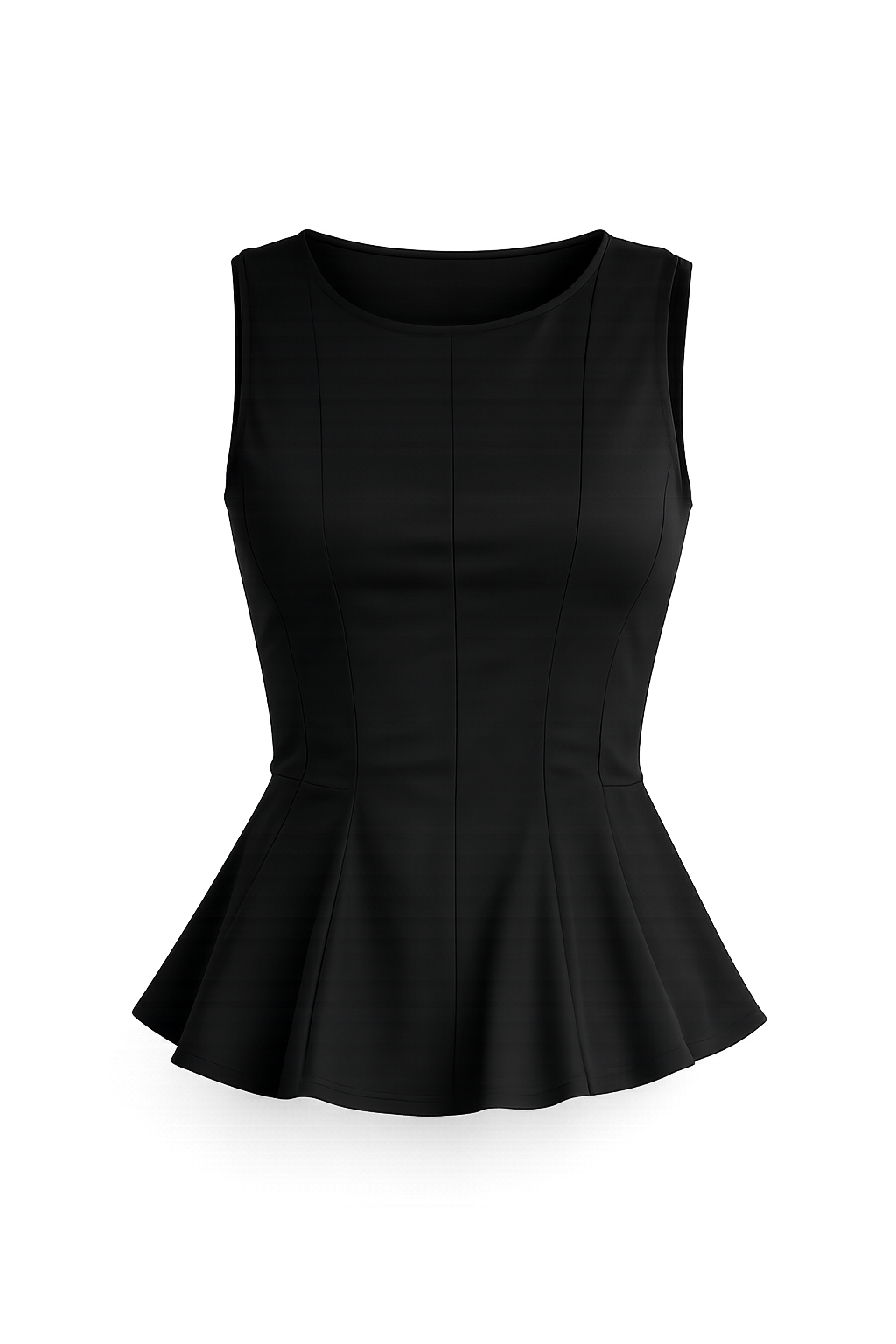 Blusa Peplum Estructurada Negra