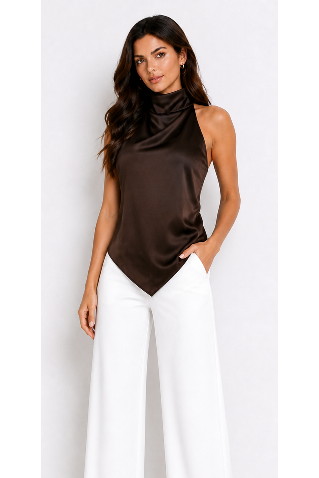 Top Halter Satinado